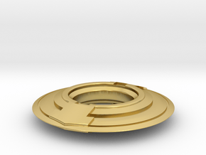 Tron inspired disc pendant  in Polished Brass