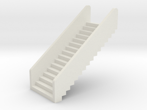 N Scale Stairs H20 in White Natural Versatile Plastic