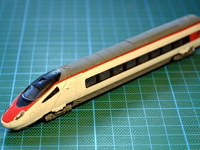ETR610  Carriage 1 Bodyshell Z, N and TT in Smooth Fine Detail Plastic: 1:160 - N