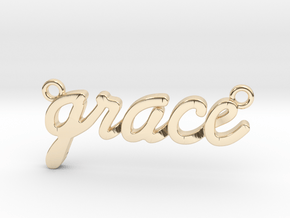 Name Pendant - Grace in 14k Gold Plated Brass