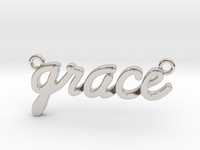 Name Pendant - Grace in Platinum