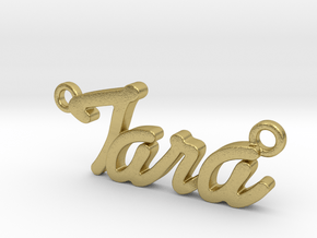Name Pendant - Tara in Natural Brass
