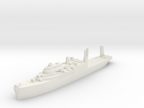 USS Salisbury Sound seaplane tender 1:3000 WW2 in White Natural Versatile Plastic