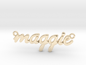 Name Pendant - Maggie in 14k Gold Plated Brass