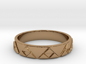 Slim Triforce Ring (Choose your size!) in Polished Brass