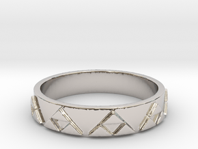 Slim Triforce Ring (Choose your size!) in Rhodium Plated Brass
