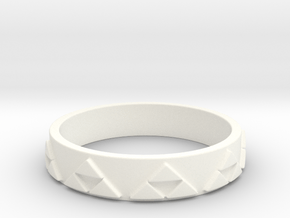 Slim Triforce Ring (Choose your size!) in White Processed Versatile Plastic