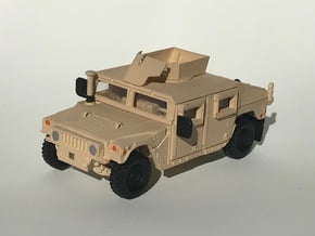 M1151 Humvee Armor W/ Spare Tire Bumper and Turret in Tan Fine Detail Plastic