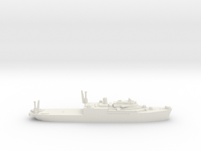 USS Norton Sound seaplane tender 1:1800 WW2 in White Natural Versatile Plastic