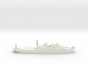 USS Norton Sound seaplane tender 1:2400 WW2 in White Natural Versatile Plastic