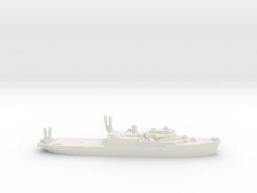 USS Norton Sound seaplane tender 1:3000 WW2 in White Natural Versatile Plastic