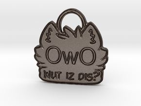 OwO Wut Is Dis? in Polished Bronzed-Silver Steel