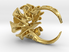 Bronze coctail ring Flos in Polished Brass