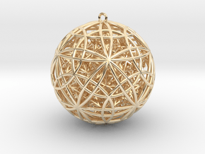 IcosaDodeca w/ Nest 14 Stel Dodecahedron Pendant in 14K Yellow Gold