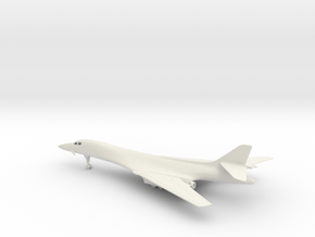 Rockwell B-1B Lancer (swept wings) in White Natural Versatile Plastic: 1:144