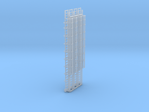 N Scale Cage Ladder 64mm (Platform) in Tan Fine Detail Plastic