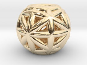 torus_pearl_type8_thick in 14k Gold Plated Brass: Small