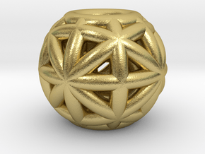 torus_pearl_type8_thick in Natural Brass: Small