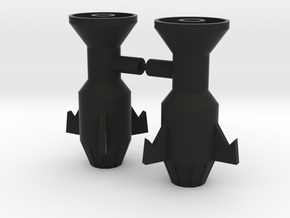 Baron Karza Missile Holders in Black Natural Versatile Plastic: Medium