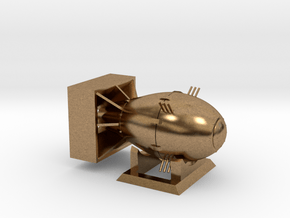 Fat Man Large (Including Display Stand) in Natural Brass