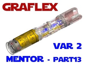 Graflex Mentor - Var2 Part13 - Cover Plate 1 in White Natural Versatile Plastic