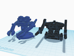 Robot RALF Figure in Blue Processed Versatile Plastic: Extra Large