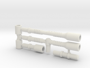 5mm Joiners & Grip Extenders  in White Natural Versatile Plastic: Small