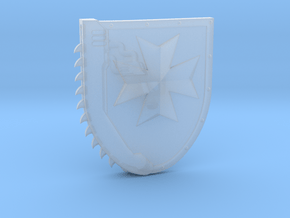 Left-handed Chainshield (Temple Cross design) in Smooth Fine Detail Plastic: Small
