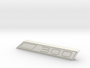 Cupra 300 Text Badge in White Natural Versatile Plastic