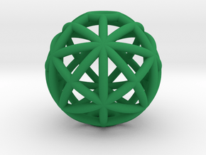 torus_pearl_type6_thin in Green Processed Versatile Plastic: Medium