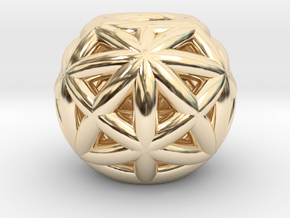 torus_pearl_type6_thick in 14k Gold Plated Brass: Small