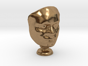 Beethoven's Life Mask [6cm] Hollow in Natural Brass