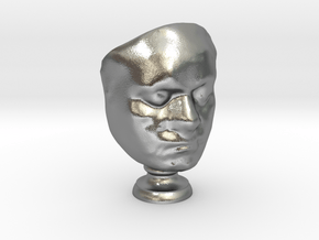 Beethoven's Life Mask [6cm] Hollow in Natural Silver
