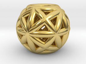 torus_pearl_type4_thick in Polished Brass: Small