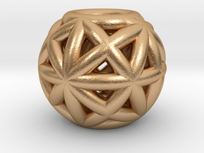torus_pearl_type4_thick in Natural Bronze: Small