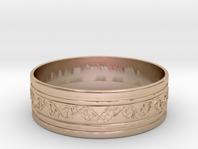 Wedding Gold Ring KTWR03 by KTkaRAJ in 14k Rose Gold Plated Brass: 9 / 59