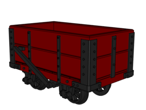 009 NWNGR 2 Plank Open Wagon 4mm in Smooth Fine Detail Plastic