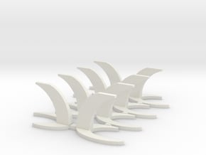 Stand for Miniature Aircraft in White Natural Versatile Plastic: Small