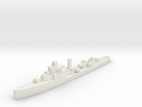 USS Jouett destroyer late war 1:1800 WW2 in White Natural Versatile Plastic