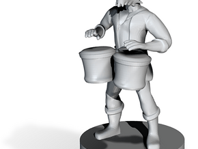 Male Dragonborn Bard with Bongos in Tan Fine Detail Plastic