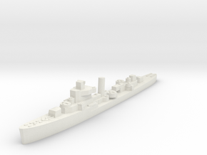 USS Jouett destroyer late war 1:3000 WW2 in White Natural Versatile Plastic