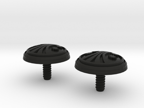 UACM Chinstrap Buttons 1 Set in Black Premium Versatile Plastic