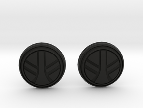 UKCM Chinstrap Buttons 1 Set in Black Premium Versatile Plastic