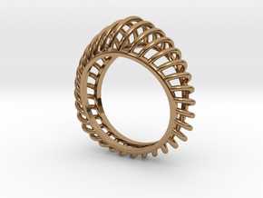 Birdcage Ring in Polished Brass