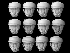 (Legion) 12x Rebel Endor Trooper Human Heads in Tan Fine Detail Plastic