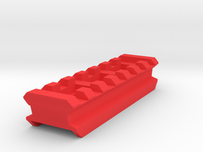 Top Picatinny Rail (7-Slots) for X-Shot Fury 4 in Red Processed Versatile Plastic