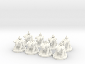 6mm - Elvish Guardians Beast Riders with Dual Bolt in White Processed Versatile Plastic