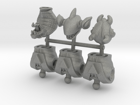 Dino-Riders Rulons (Mega-Construx) in Gray PA12: Medium