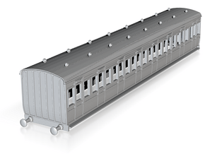 o-148fs-gcr-london-sub-3rd-class-coach in Tan Fine Detail Plastic