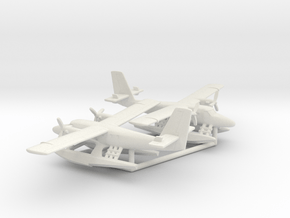 de Havilland Canada DHC-6 Seaplane in White Natural Versatile Plastic: 6mm